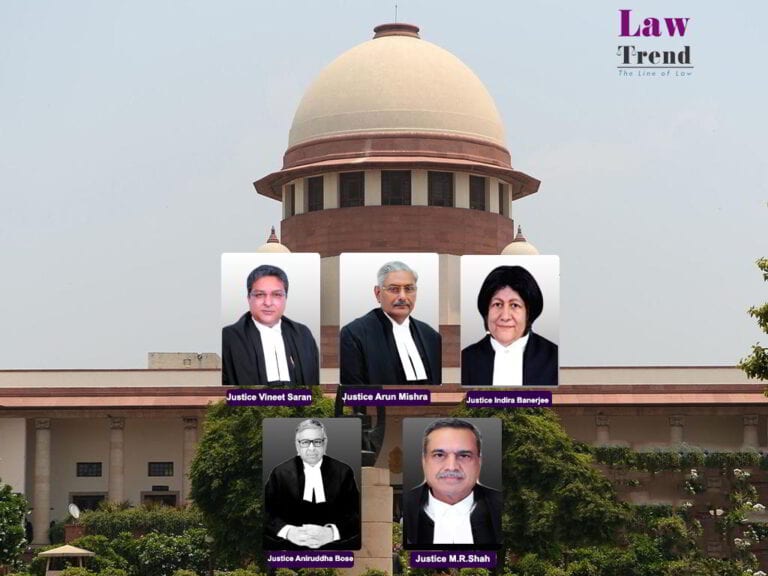 Arun Mishra, Vineet Saran, Indira Banerjee, Aniruddha Bose, M.R. Shah, Supreme Court, Constitution Bench