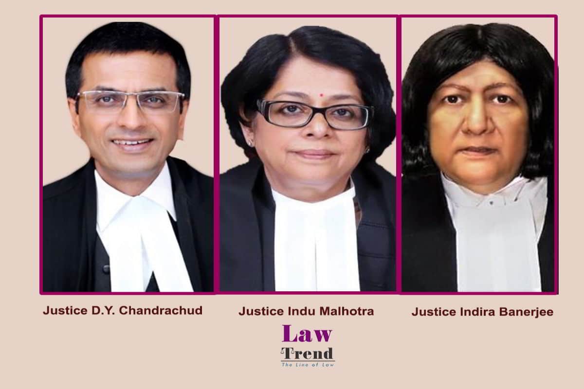 Justices DY Chandrachud Indu Malhotra Indira Banerjee