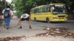 cleaning road