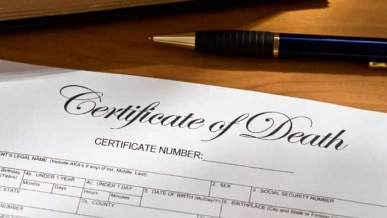 death certificate