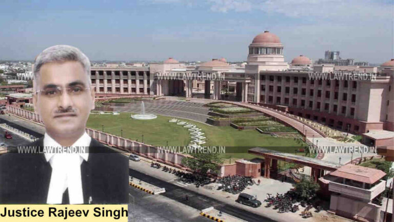 Justice Rajeev Singh Allahabad High Court