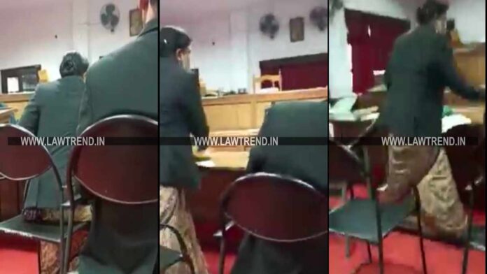 Woman Lawyer Throws File