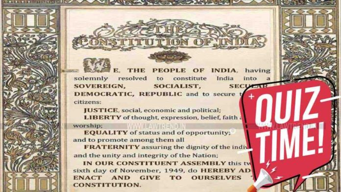 Preamble Indian Constitution Quiz