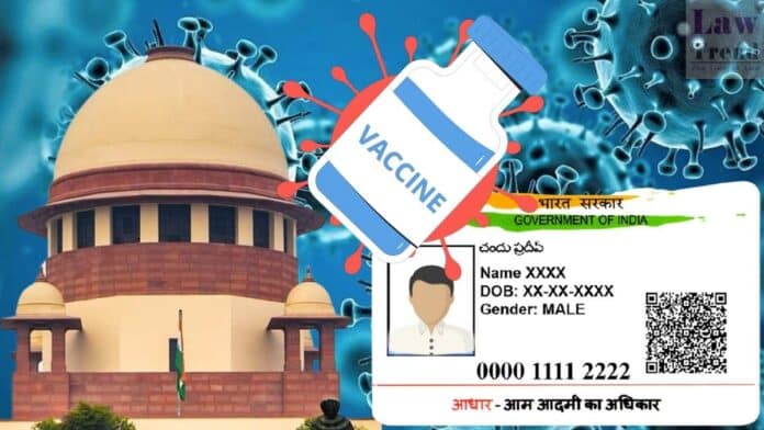 covid vaccine-aadhar-sc