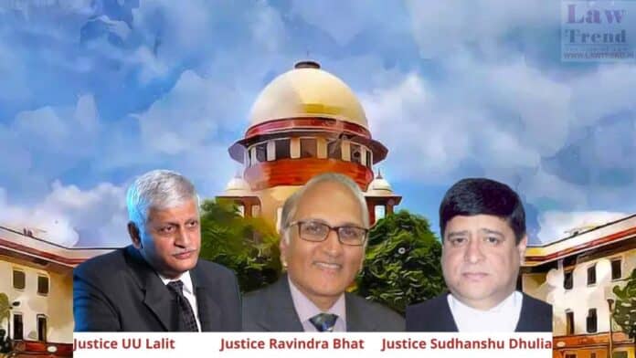 Justices UU Lalit S Ravindra Bhat and Sudhanshu