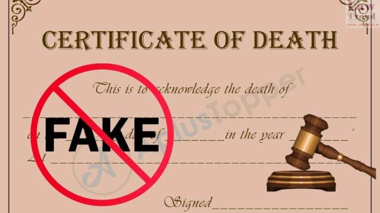 fake death certificate