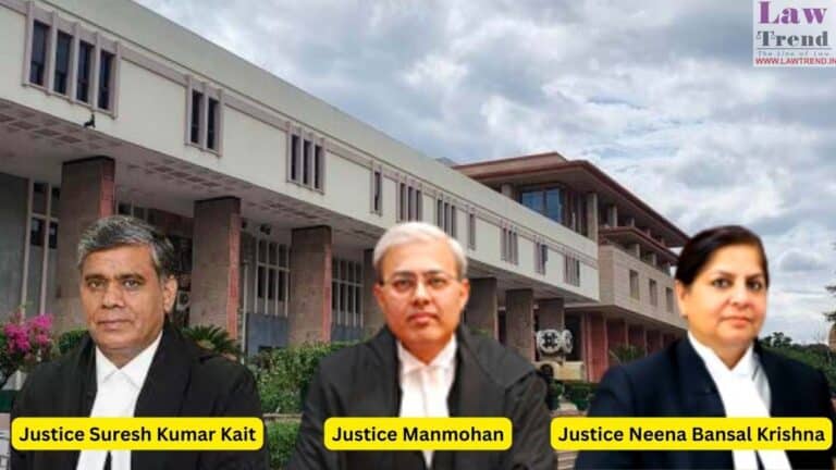 Justices Manmohan, Suresh Kumar Kait and Neena Bansal Krishna