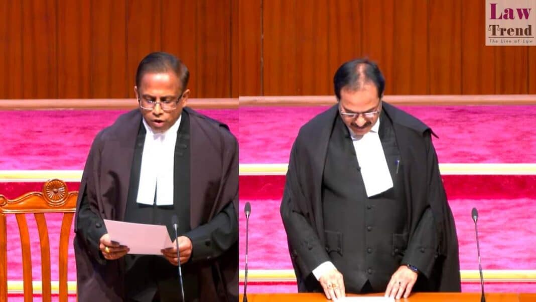 Justice Prashant Mishra & Sr Adv KV Viswanathan Swornin as Supreme