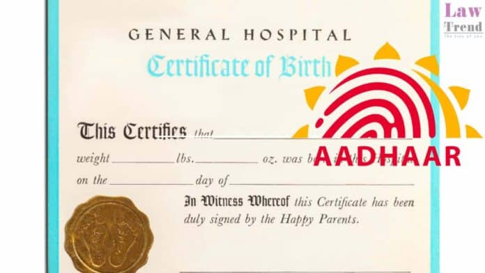birth certificate -aadhar