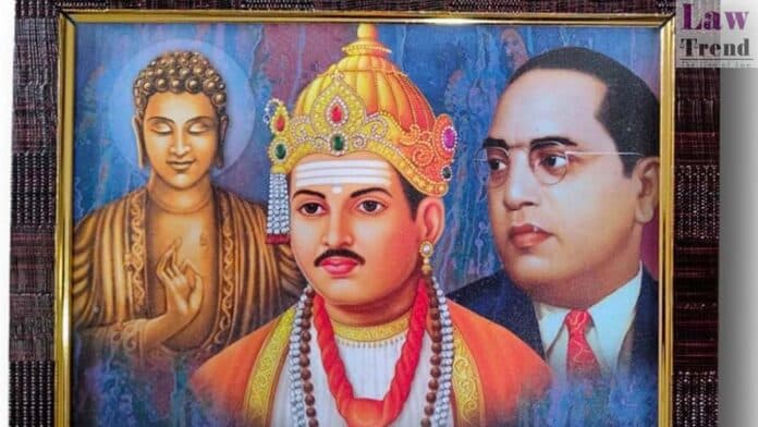 Buddha, Basaveshwara and Ambedkar