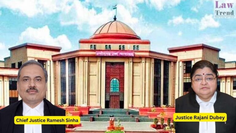 Chief Justice Ramesh Sinha and Justice Rajani Dubey