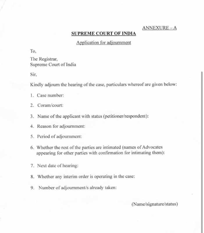 Supreme Court Reinstates Circulation of Adjournment Letters with New Guidelines 1 image 5