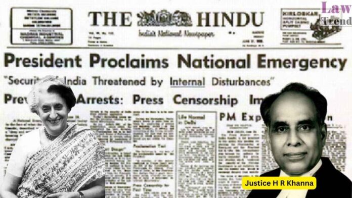 Justice H R Khanna-indira-gandhi-emergency