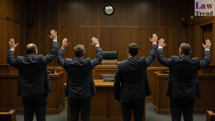 person standing in the courtroom