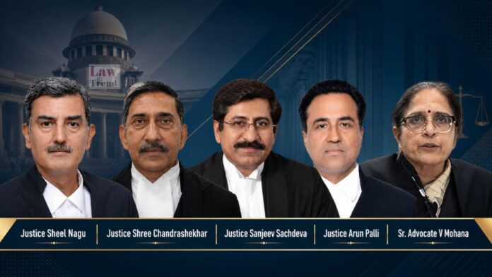 Justice Sheel Nagu, Justice Shree Chandrashekhar, Justice Sanjeev Sachdeva, Justice Arun Palli and Senior Advocate V. Mohana