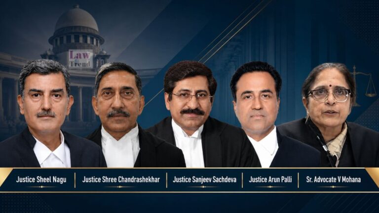 Justice Sheel Nagu, Justice Shree Chandrashekhar, Justice Sanjeev Sachdeva, Justice Arun Palli and Senior Advocate V. Mohana